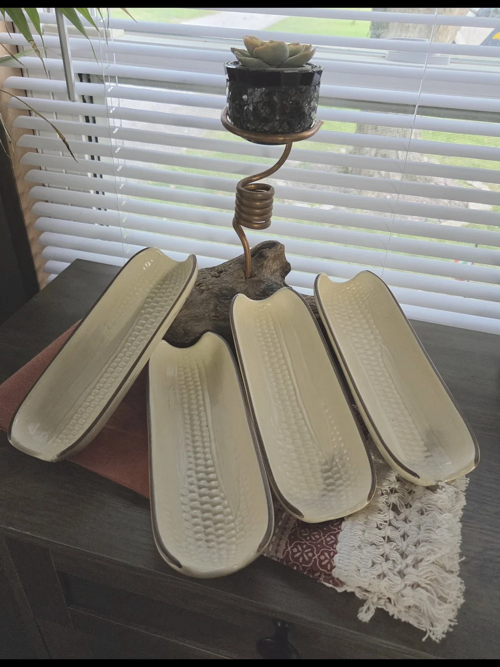 Grandmacore Vintage Pfaltzgraff Corn Cob Trays Set Of 4 Ceramic